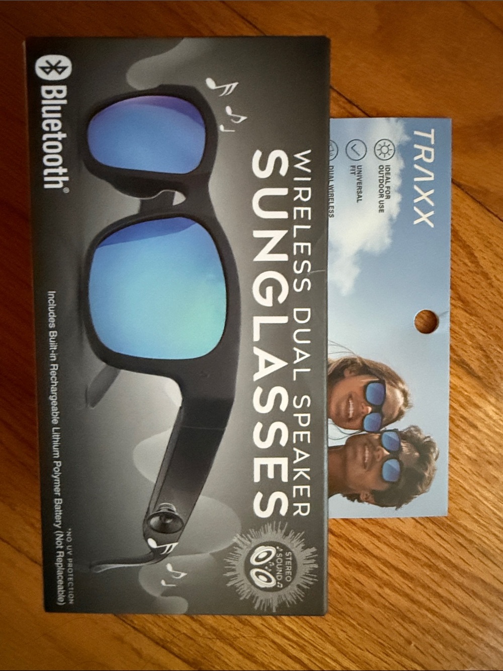 Wireless Dual Speaker Sunglasses - Blue Lenses